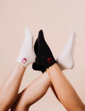 White Ruffled Crew Sock